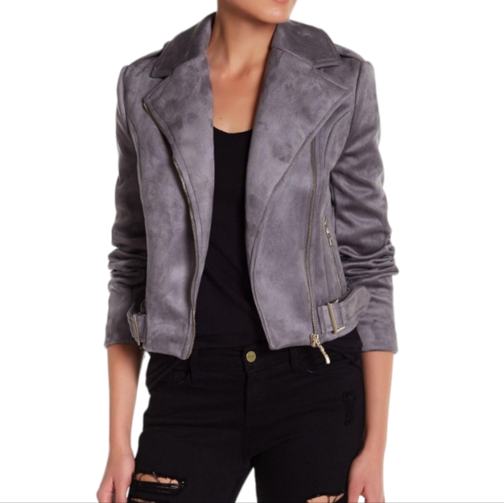 Romeo & Juliet Couture Vegan Suede Jacket - Picture 14 of 15